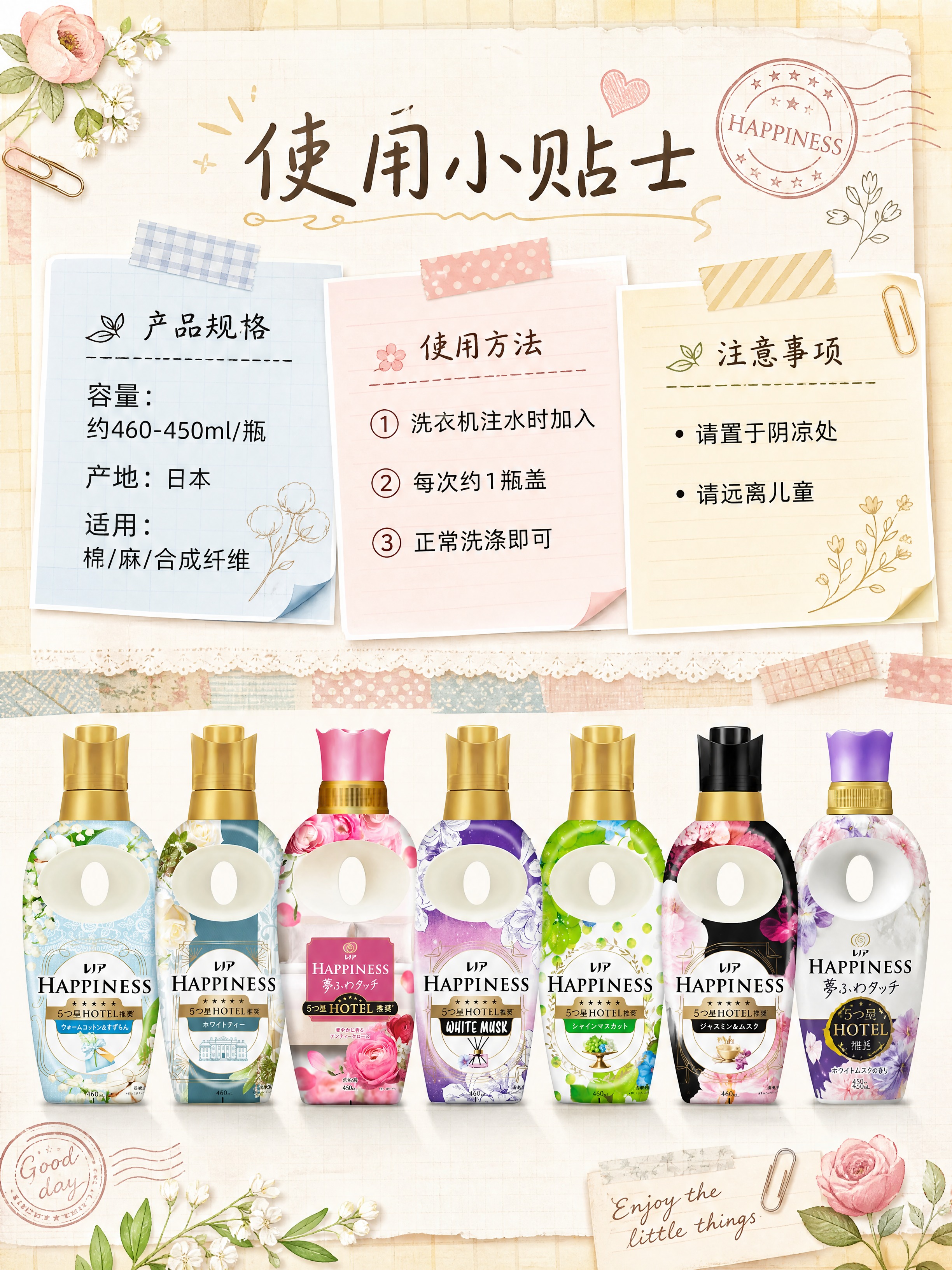 [商品] 使用【图1】至【图7】共7款HAPPINESS柔顺剂… - 图片创意预览