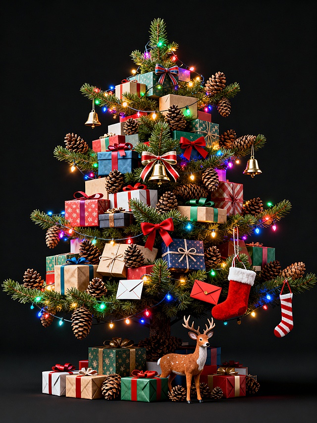 一键随机生成经典的圣诞树，实在爱不释手，抽卡根本挺不下来，太好看啦！