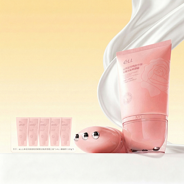 将图片右上角的飘带丝带修饰改成白色，保留其他元素和黄白渐变背景不变，整体风格协调自然