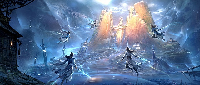 多几个御剑飞行的角色