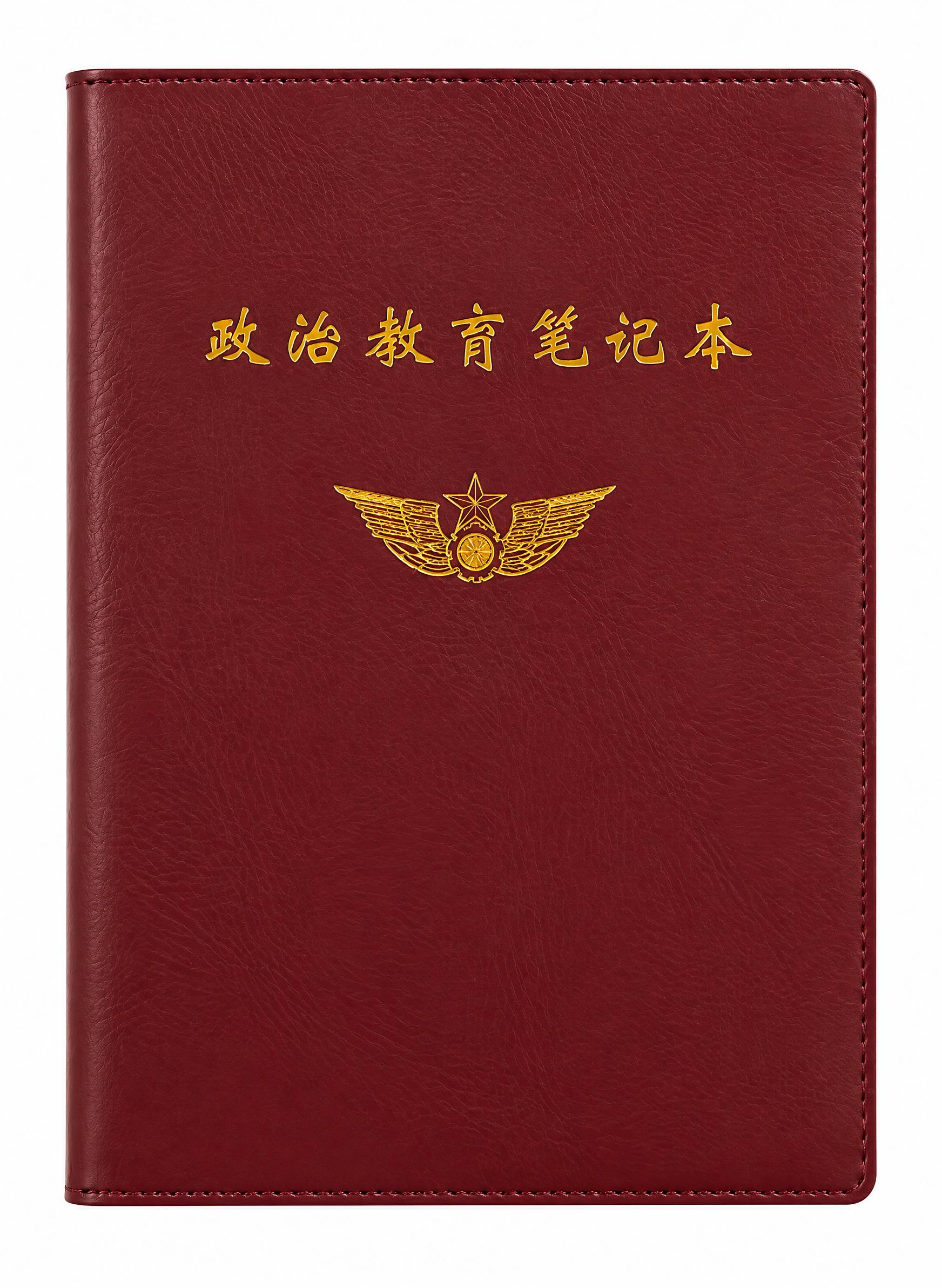提取出这个酒红色皮质笔记本，保持笔记本上的金色文字'政治教育笔… - 图片创意预览