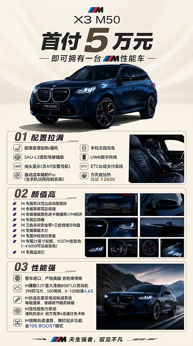 「图片1」图片大小不变，背景更改为米白色，车型颜色不变，整体柔和充满高级感，文字清晰与背景反差，内容明显突出
