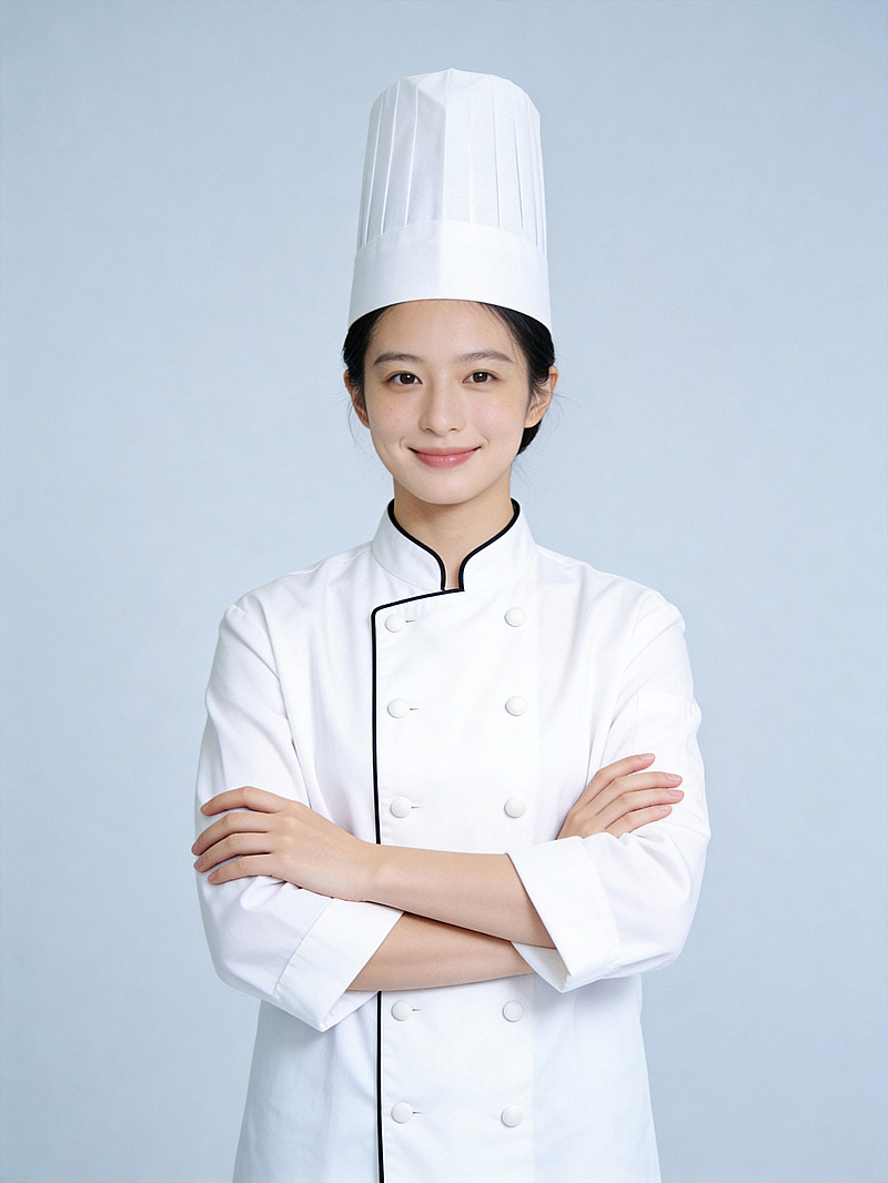 专业正式风厨师温暖女性职业形象照