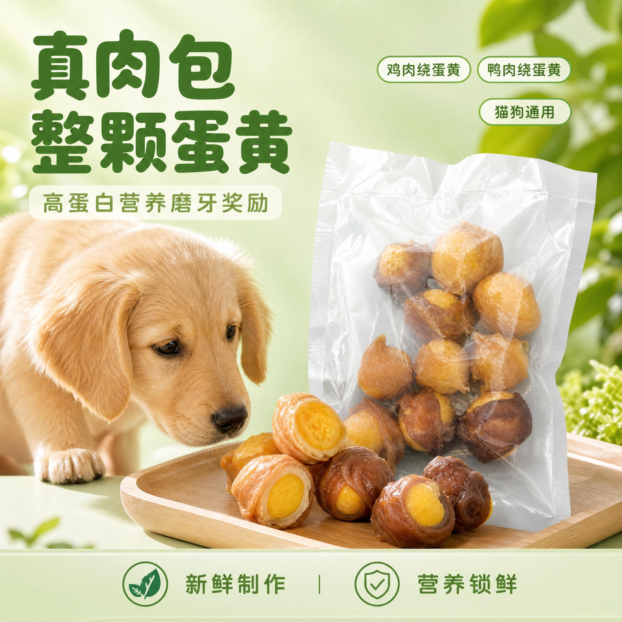 [主图-1] 肉绕蛋黄宠物零食 首图点击率 产品情绪首图。 [… - 图片创意预览