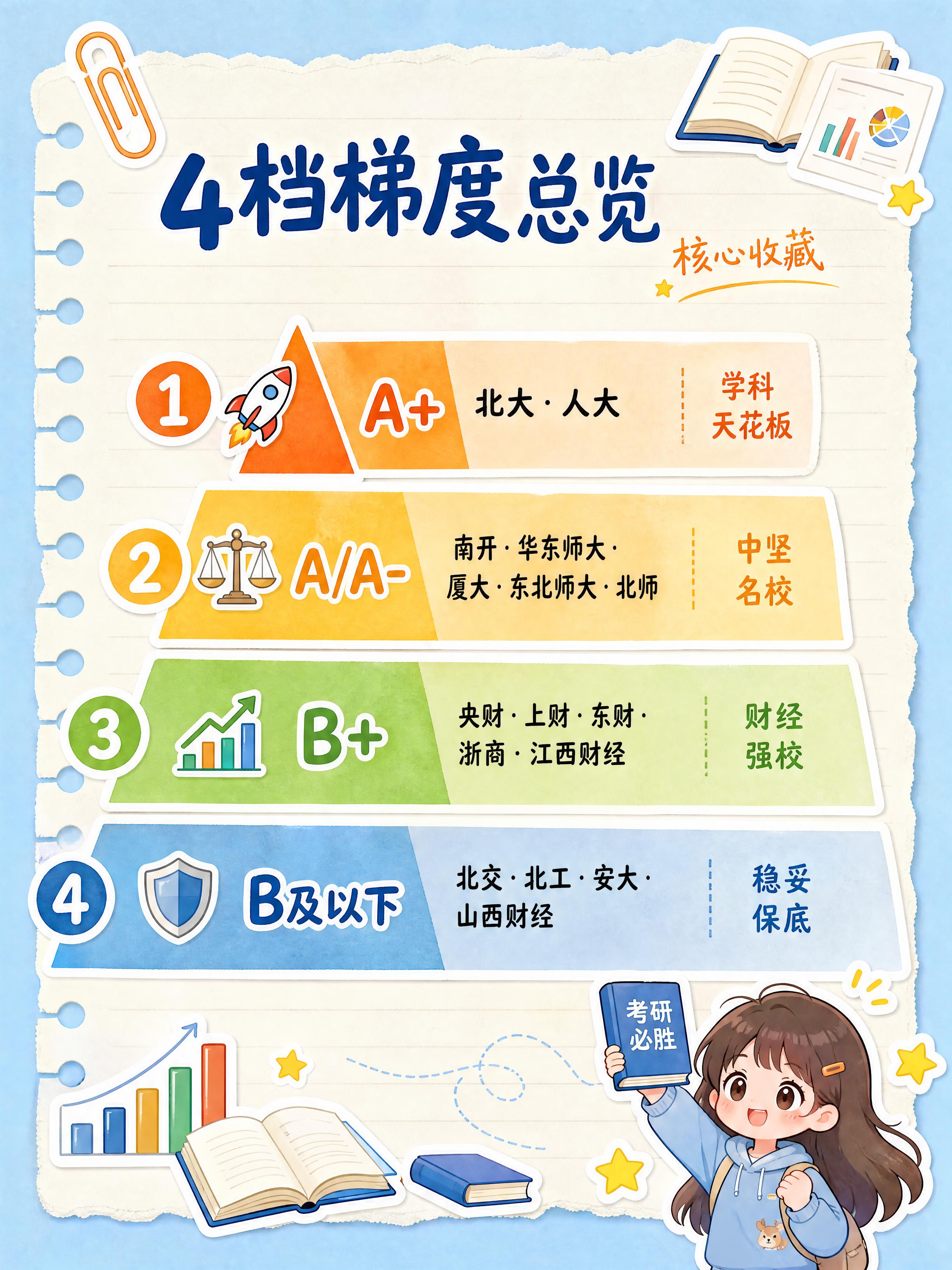 小红书笔记内页，清新手绘校园笔记风，动画手账拼贴风格，与封面统… - 图片创意预览