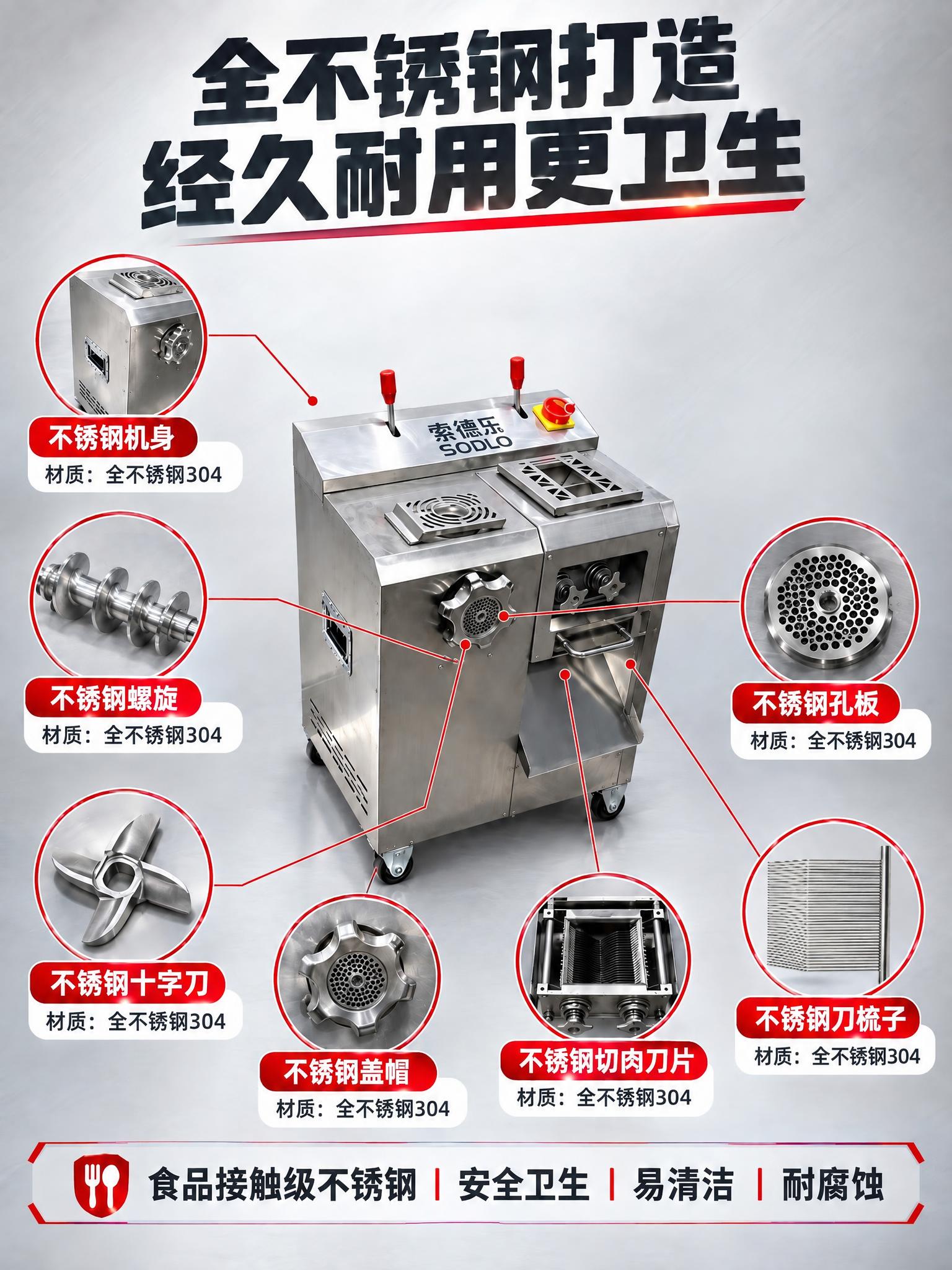 将右下角"不锈钢刀梳子"圆形图标内的图片替换为第二张图中的不锈… - 图片创意预览