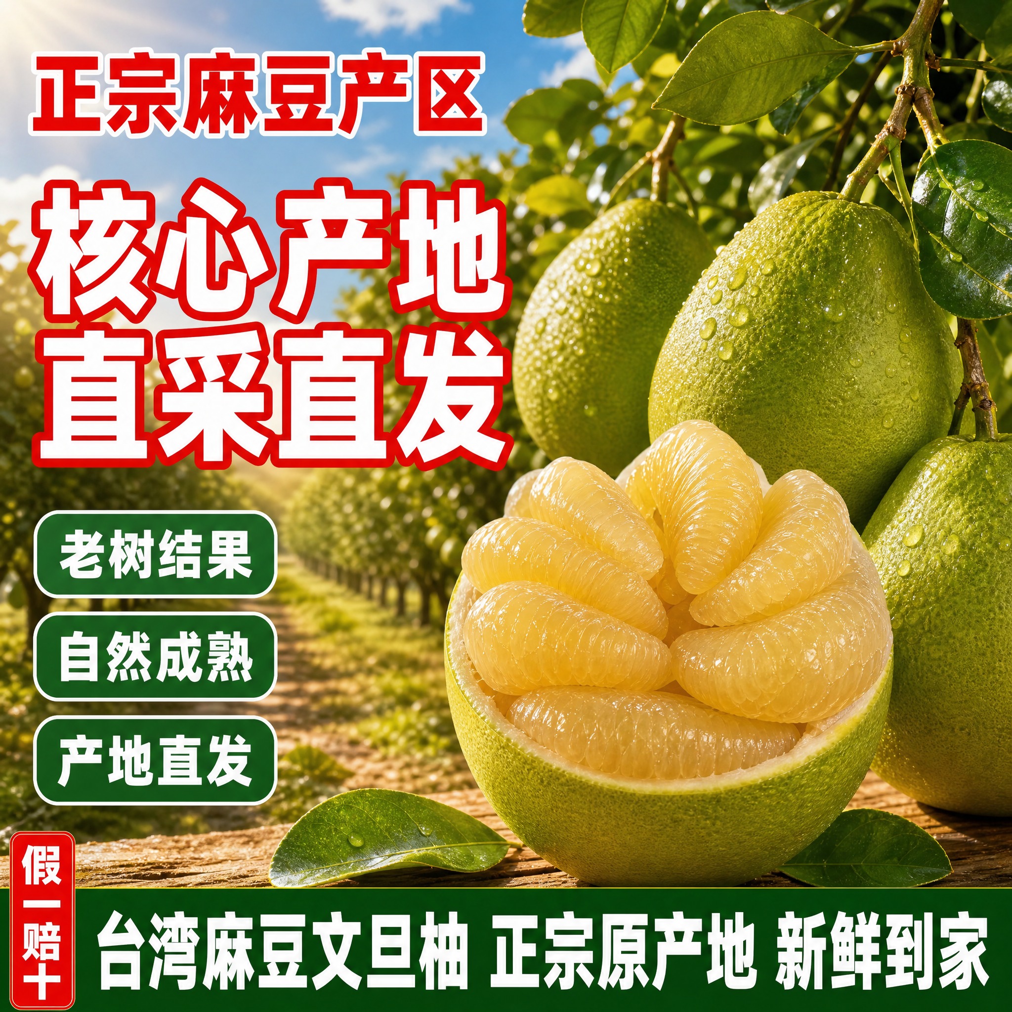 [主图3 产地溯源] 台湾麻豆文旦柚 果园产地溯源主图 拼多多… - 图片创意预览