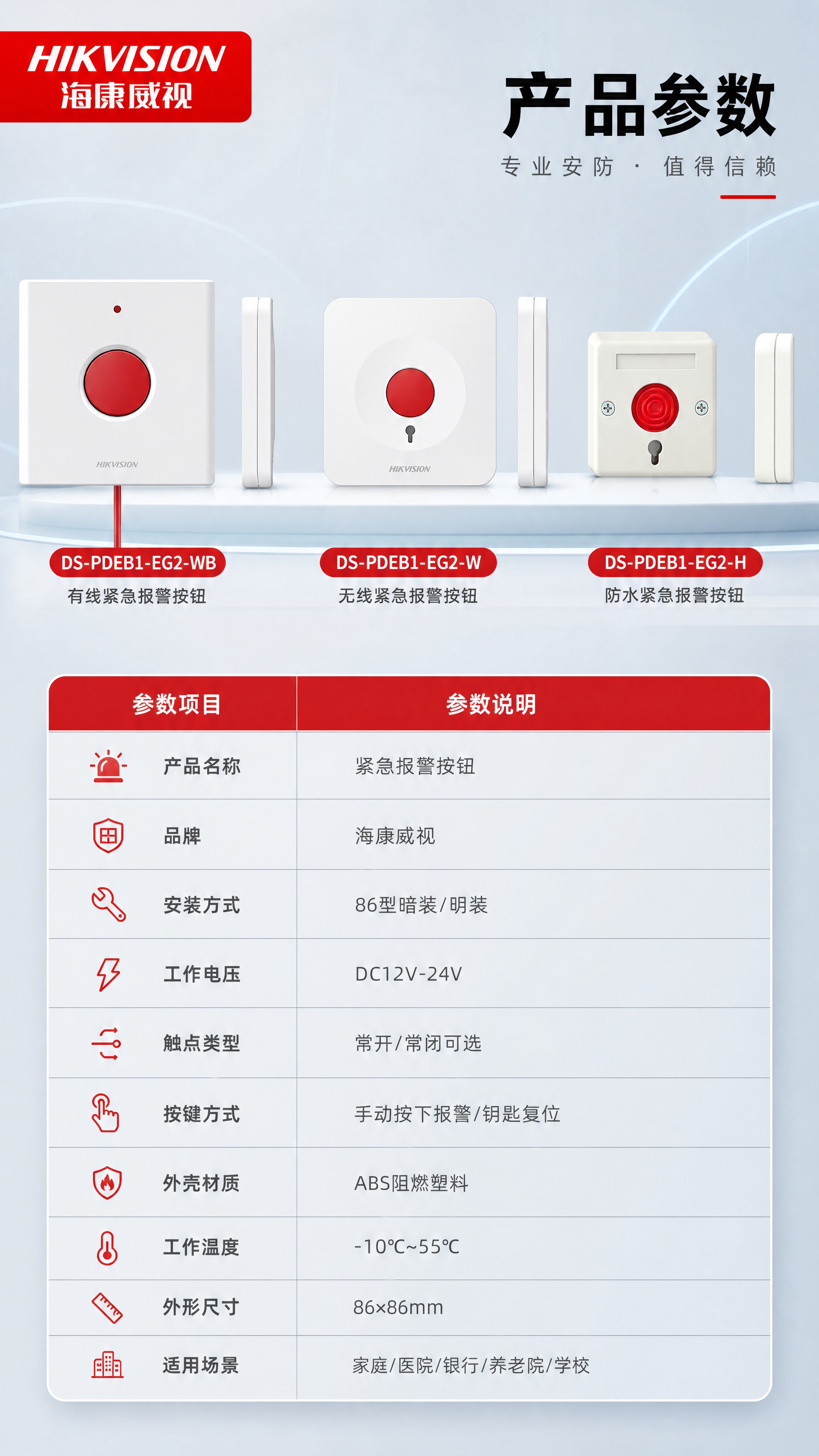 [商品] 使用【图1】海康威视紧急报警按钮三款产品；保留白色外… - 图片创意预览