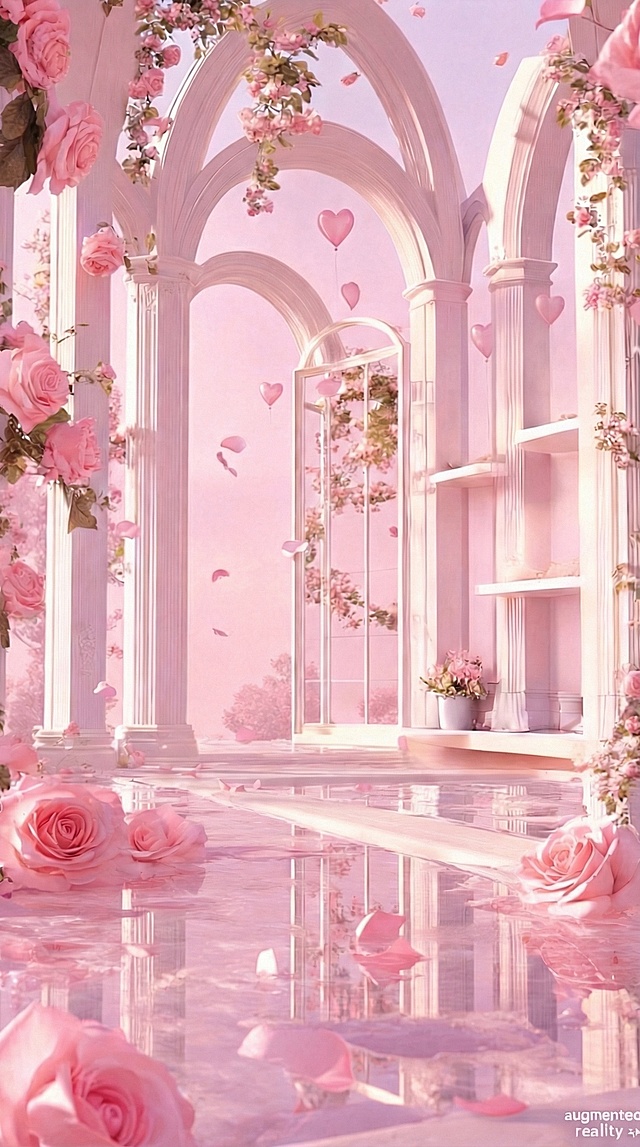 Adjust the image's color tone to 90% pastel pink and 10% pastel purple.