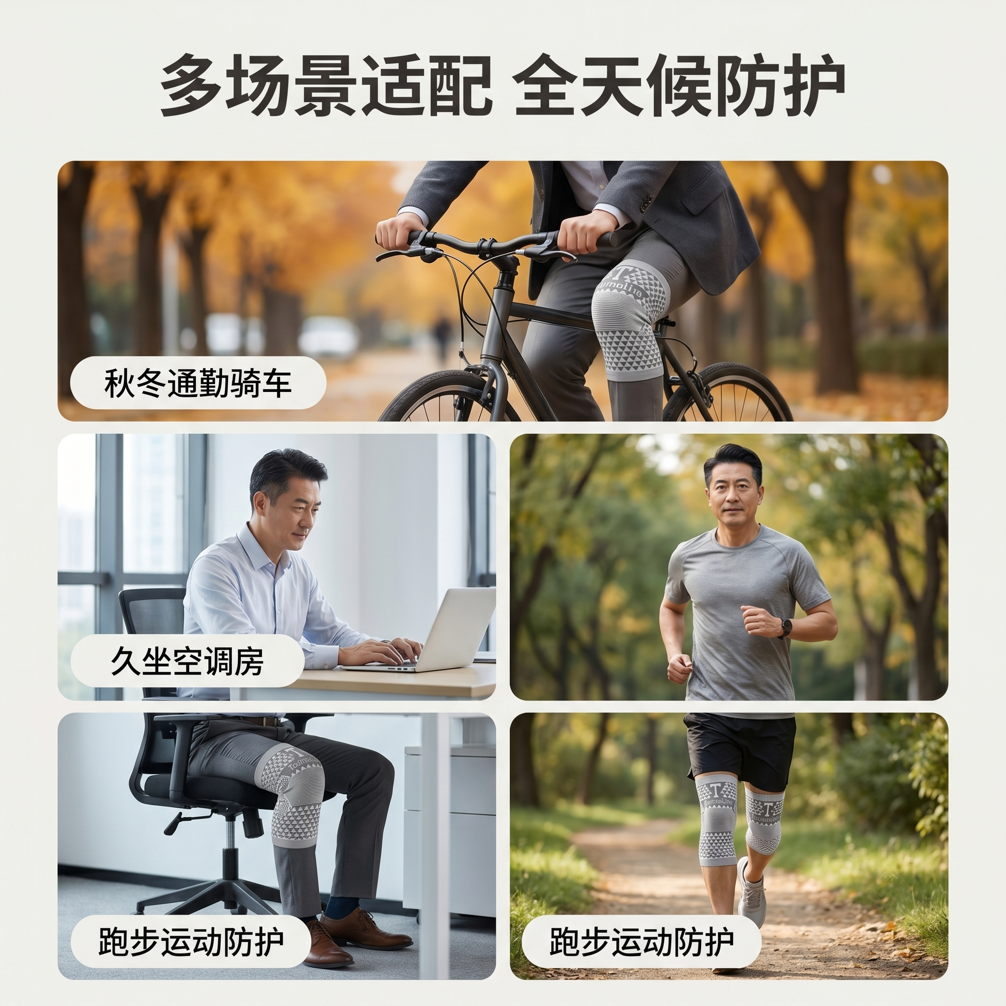 「图片1」，生成一套主图（5张），商品名称是托玛琳保暖护膝，卖… - 图片创意预览