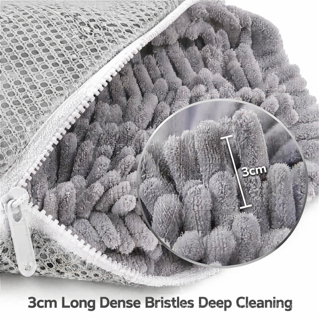 [Main Image 3] Grey shoe washing bag material detail close-up image, for Amazon cross-border platfor预览效果
