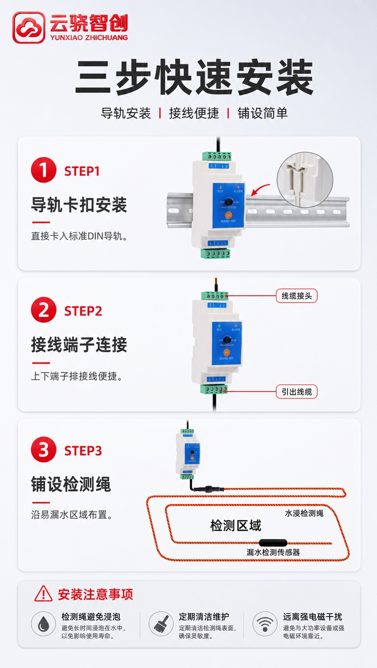 [商品] 使用【图1】水浸绳传感器产品图；保留全部结构、颜色和… - 图片创意预览