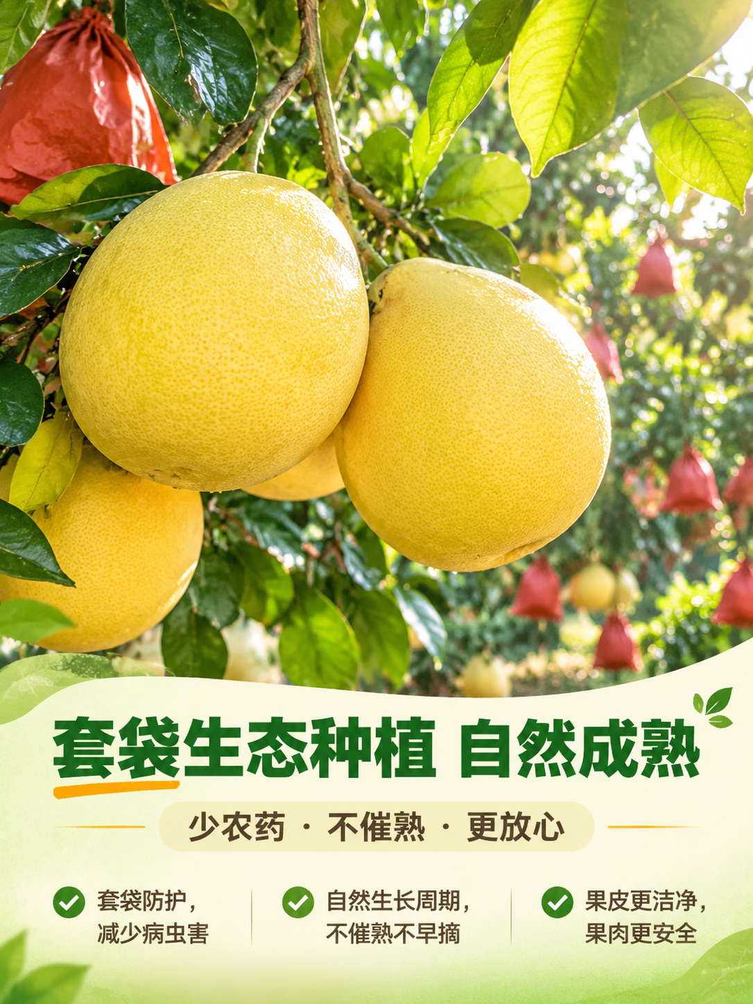 [商品] 使用【图4】果园套袋蜜柚实拍、【图5】手捧蜜柚挂枝图… - 图片创意预览