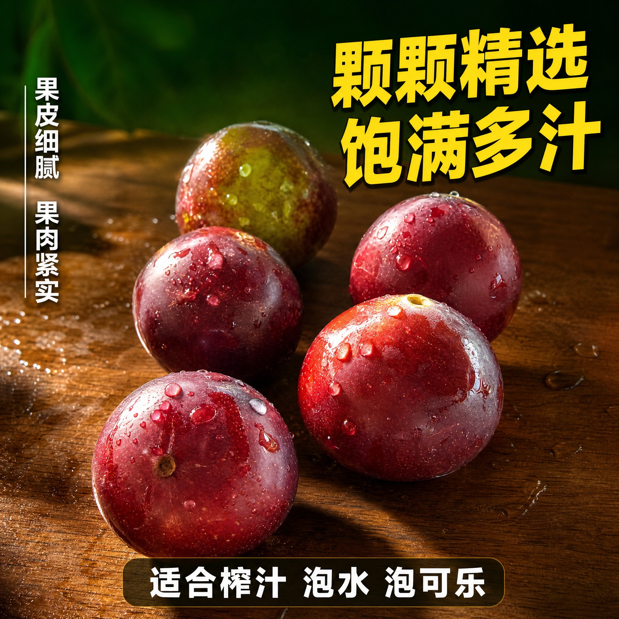 [主图-3] 南美洲培育紫皮鲜果 抖音爆款促销感主图 细节微距… - 图片创意预览