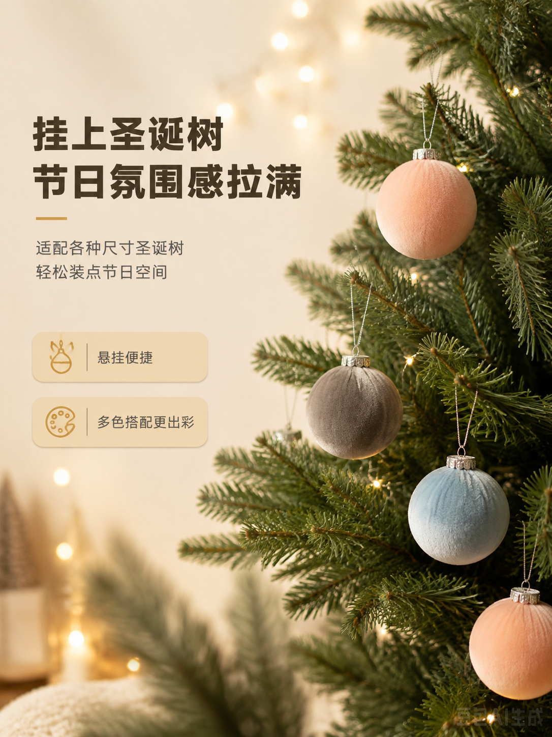 [商品] 使用【图8】【图9】【图10】单球悬挂圣诞球；保留植… - 图片创意预览