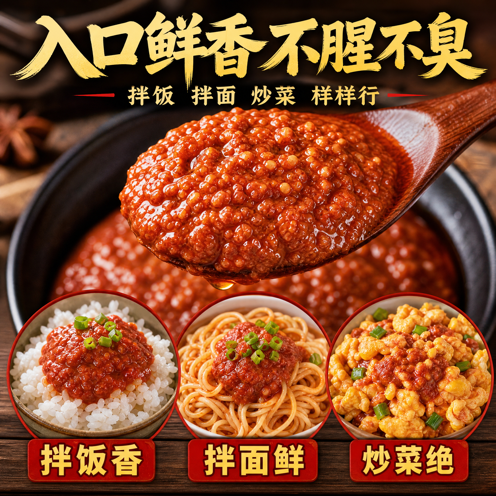 [主图-2] 蜢虾酱 卖点直击，入口鲜香不腥不臭，拌饭拌面炒菜… - 图片创意预览