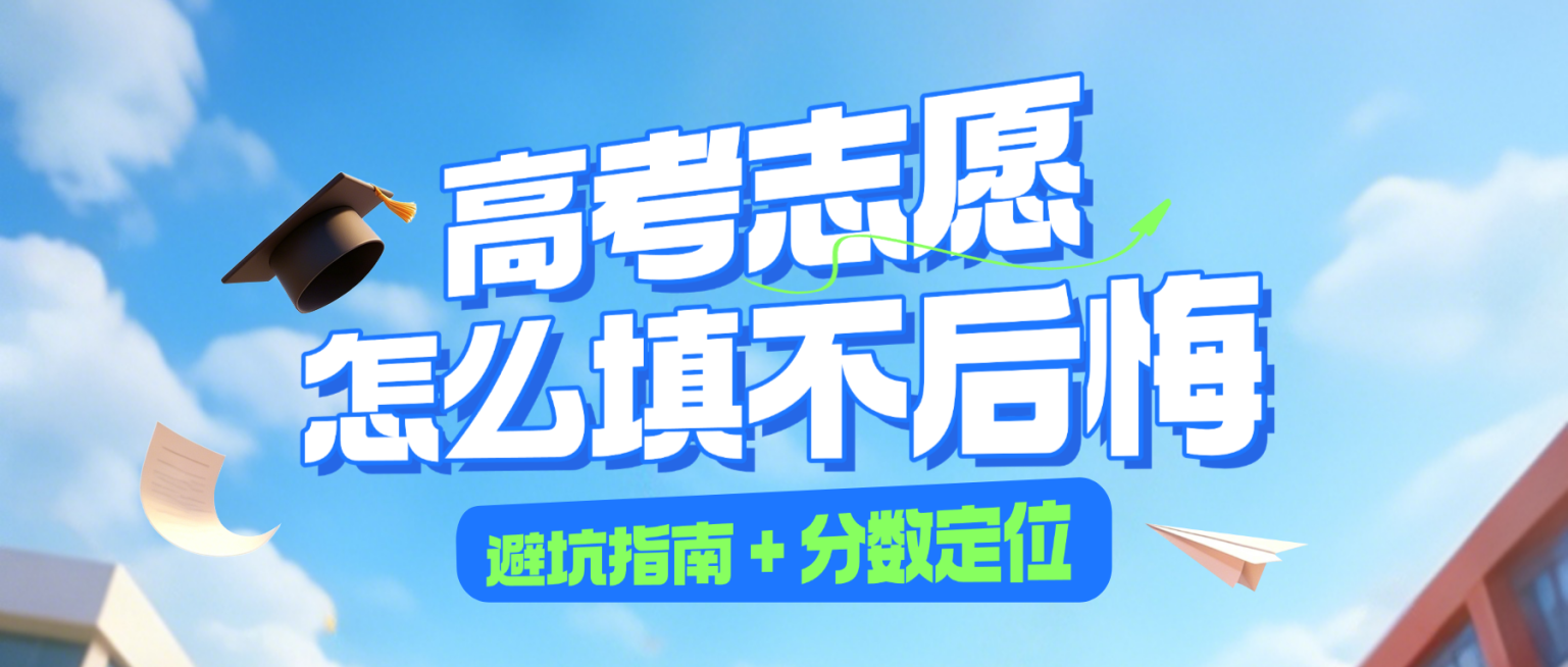高考志愿填报干货蓝色绿色清新青春校园大字潮流公众号首图预览效果
