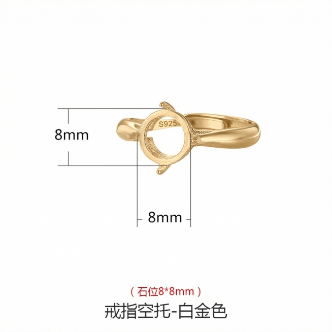 将产品颜色改为沙金色，钢印S925保持不变，其余元素均不改变预览效果