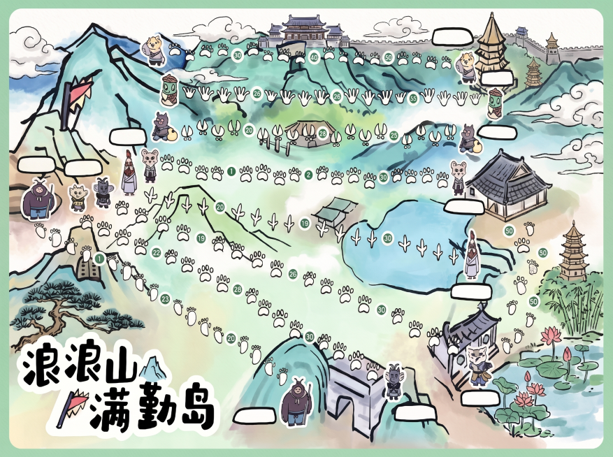 右上角的满勤完成录这一块全部去掉，左边的小动物和右边一样都有一个小方块可以写名字预览效果