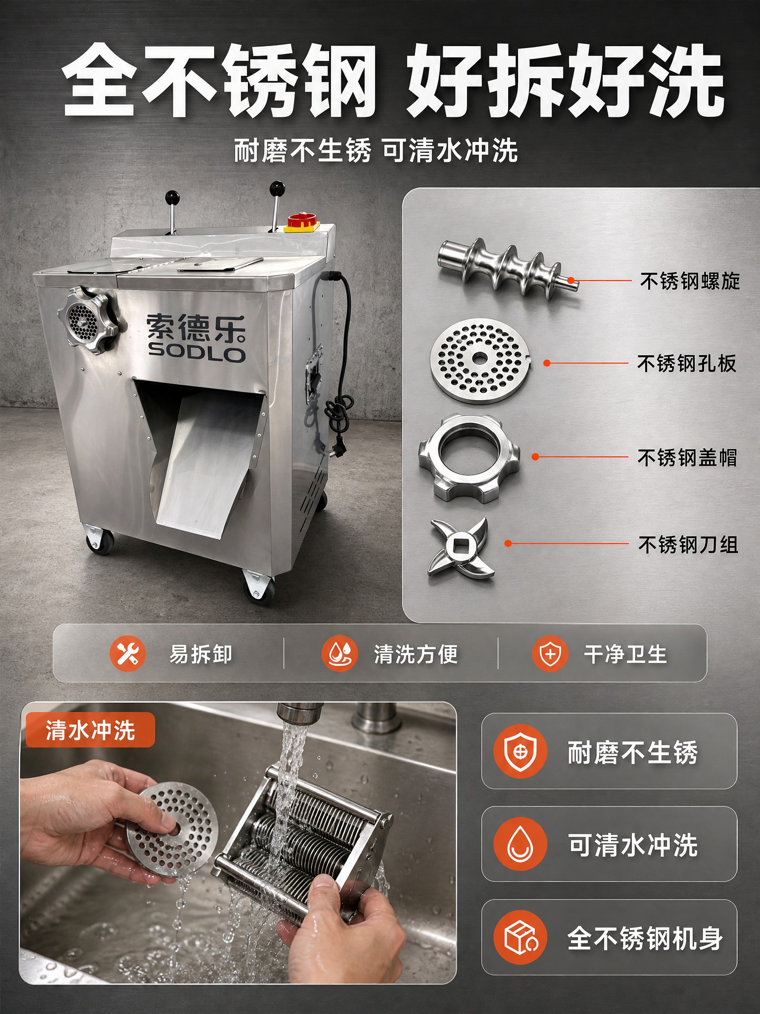 [商品] 使用【图1】不锈钢绞切一体机整机图用于左栏落地展示，… - 图片创意预览