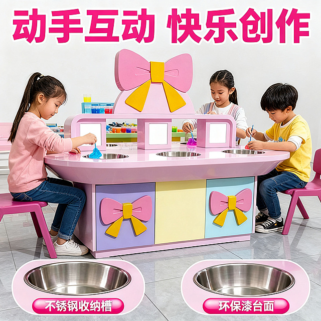 「图片1」「图片1」，生成电商主图（5张），商品名称是史莱姆捏捏泥，卖点是亲亲子互动远离手机动手动脑培养兴趣爱好，粉色蝴蝶结造型吸睛强，回购能力强，尺寸是160*110，可容纳6人位，烤漆材质，卡通风格，适配淘宝/天猫平台，主图比例为1:1