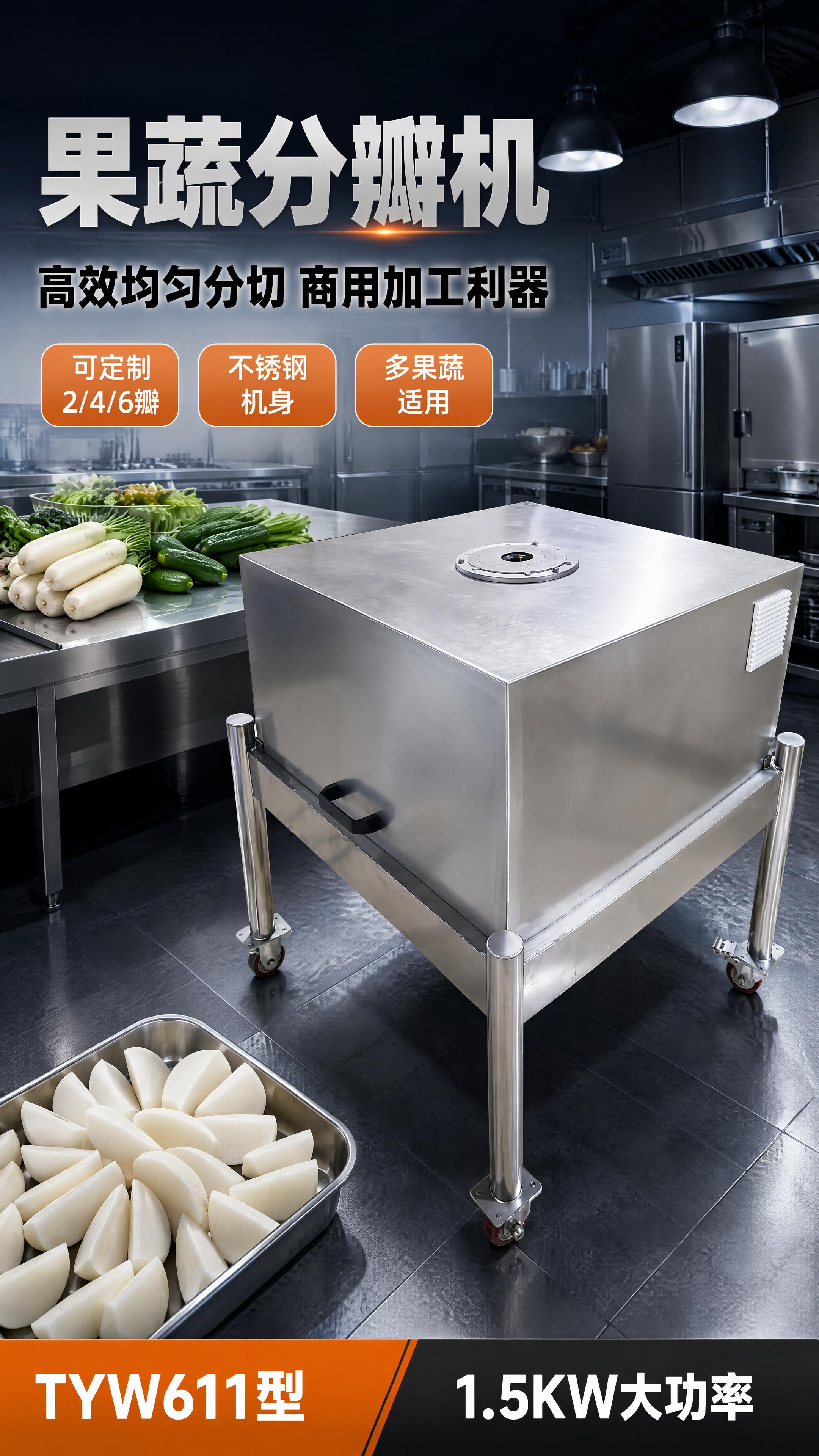 [第1屏] 详情页头图-TYW611型果蔬分瓣机主视觉海报。本… - 图片创意预览
