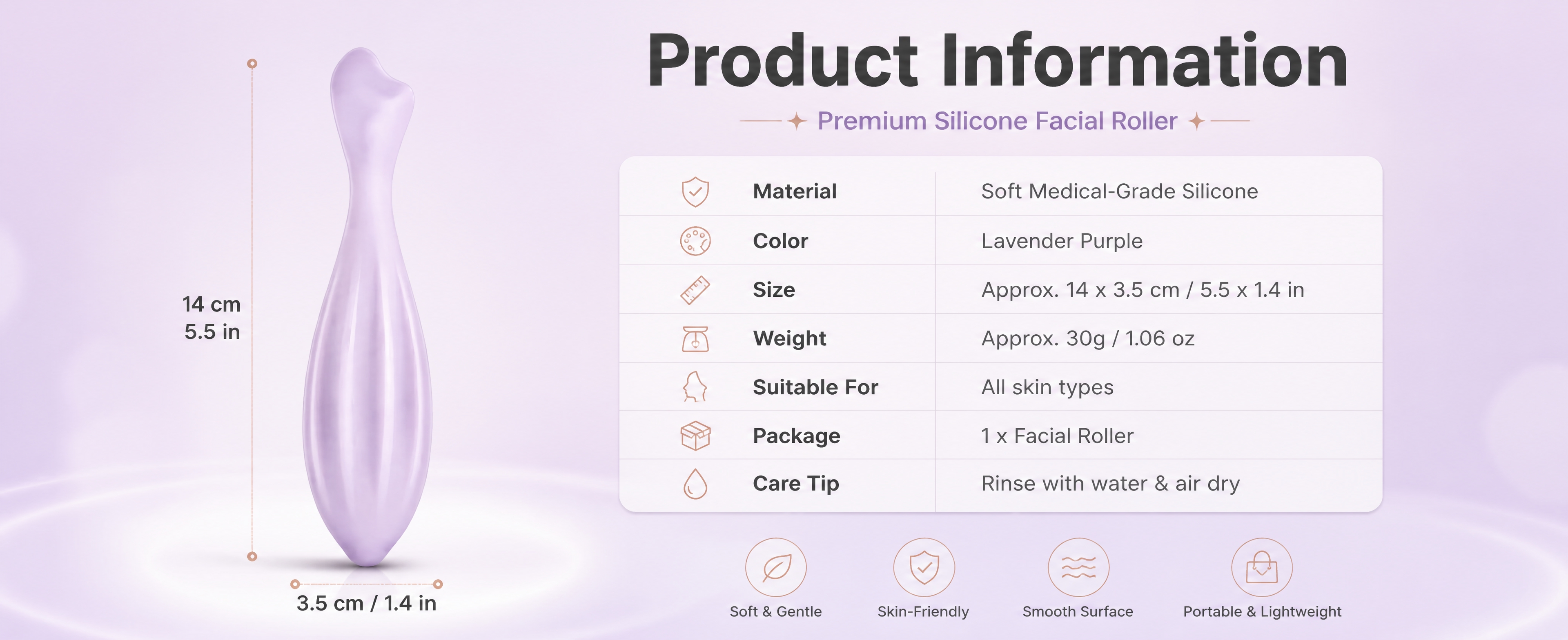 [商品] 使用【图1】淡紫色柔软硅胶面部滚轮按摩器；保留产品整… - 图片创意预览