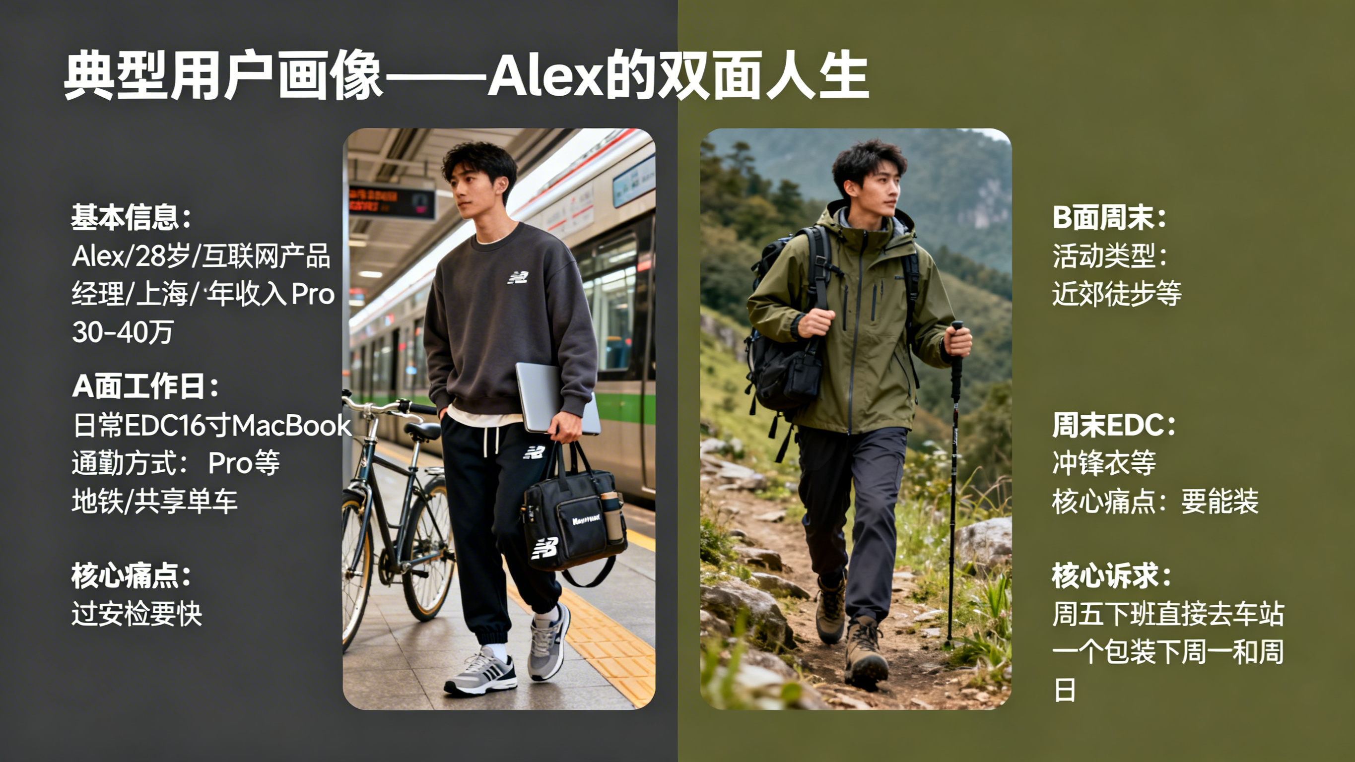 第4页：典型用户画像——Alex的双面人生，基本信息：Alex… - 图片创意预览