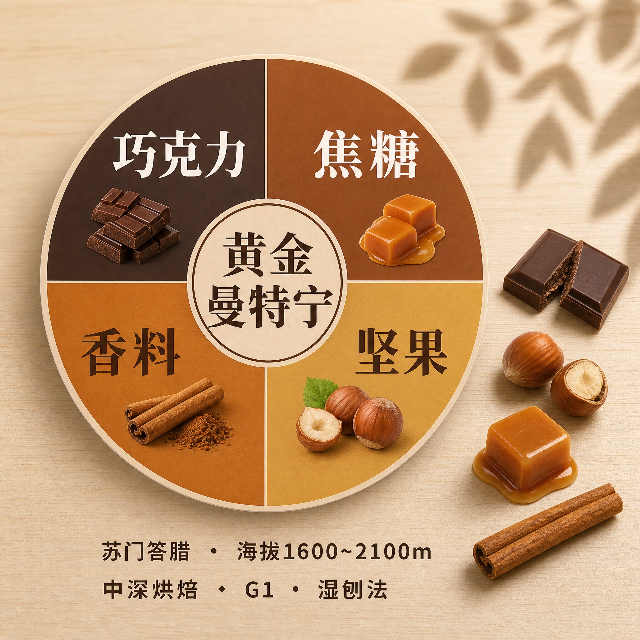 [主图-2] 大风味轮信息图，一图讲清风味+产地+烘焙度，让客… - 图片创意预览