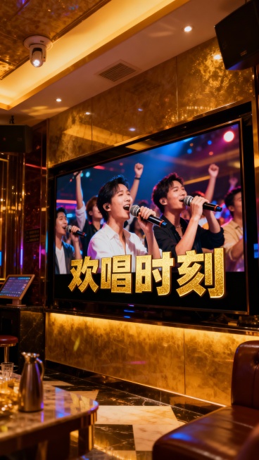 生成50张商务KTV的照片，加入一些文字预览效果
