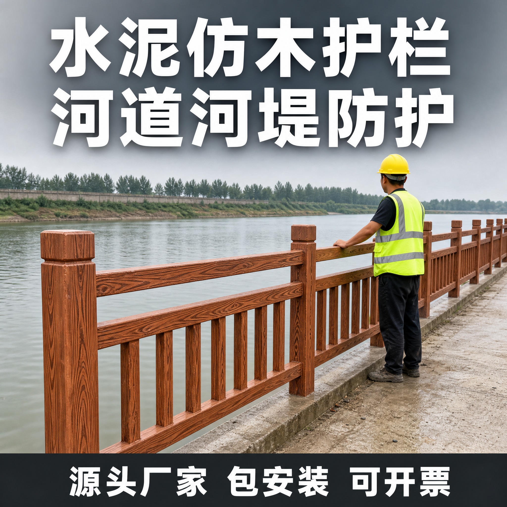 [单张主图] 水泥仿木护栏 爆款促销感主图 淘宝天猫1:1主图… - 图片创意预览