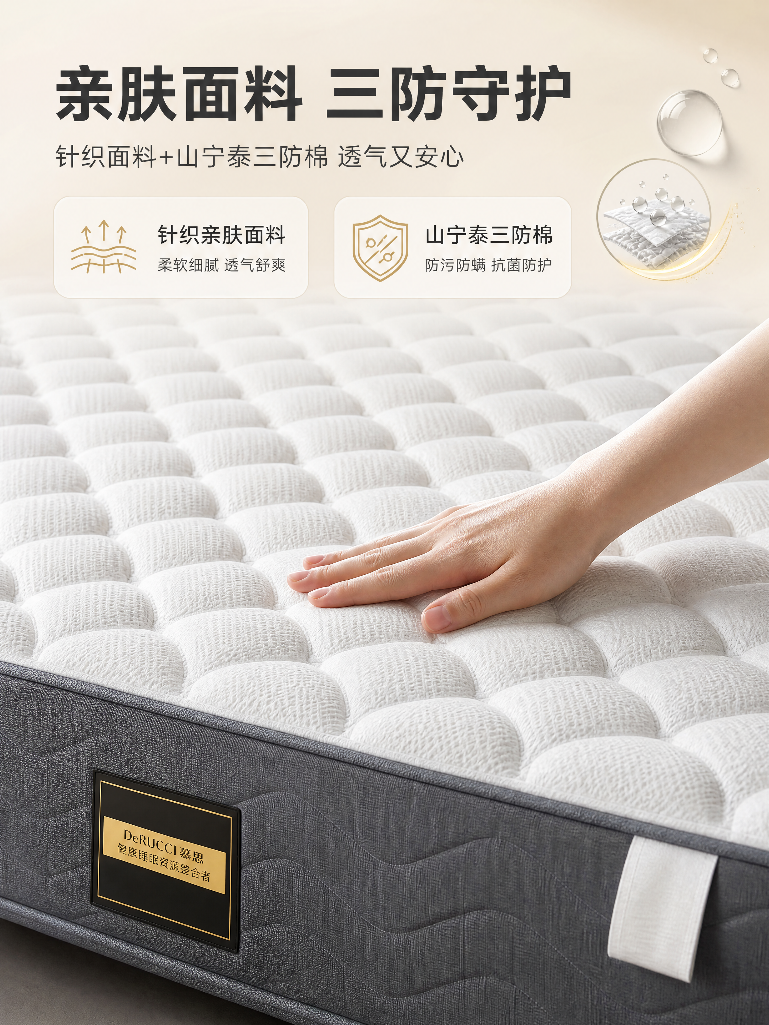 [商品] 使用【图1】慕思床垫；商品处理：保留床垫整体结构、白… - 图片创意预览