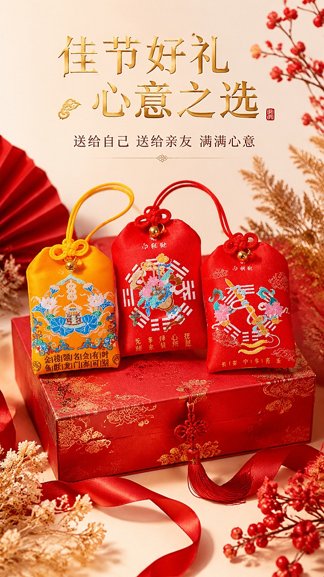 「图片1」，生成一套详情页，商品名称福袋，适配淘宝/天猫平台，单图比例为9:16，需求屏数为8张。