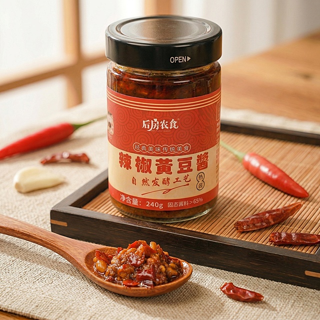 完全保留产品瓶身、文字图案和酱料本体所有特征，不做任何修改，生成尺寸800x800 1:1正方形图片，保留原画面场景构图，只调整尺寸，保持所有产品和酱料细节不变