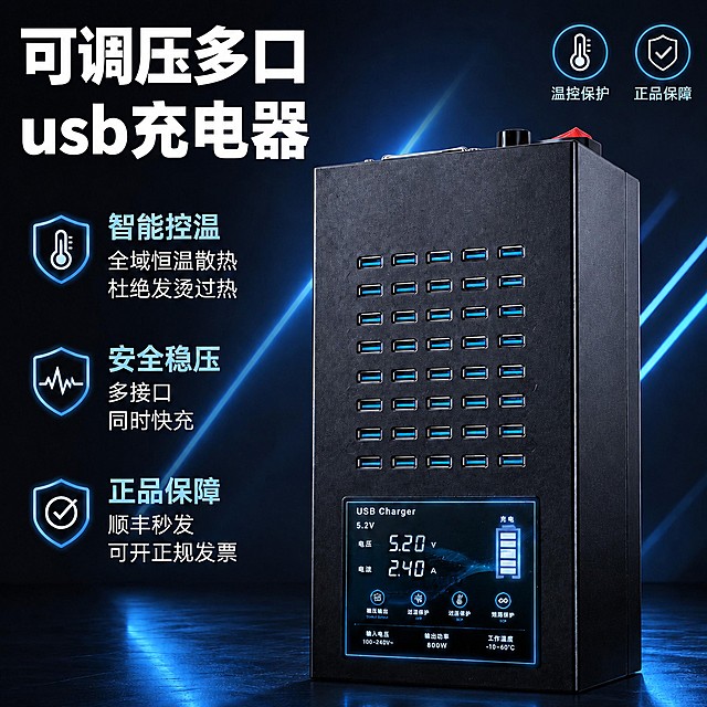 「图片1」把标题改成可调压多口usb充电器