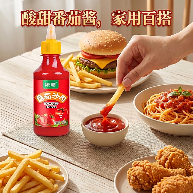 「图片1」文案写，酸甜番茄酱，家用百搭