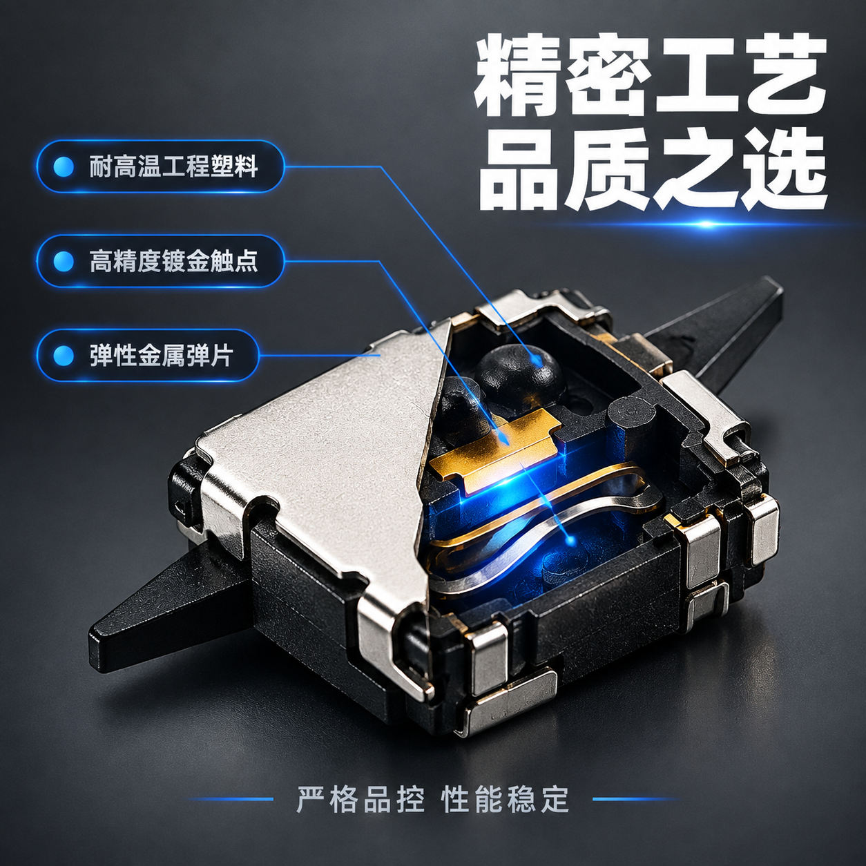 [主图-3] 材质工艺细节图，展示检测开关的精密做工与内部结构… - 图片创意预览