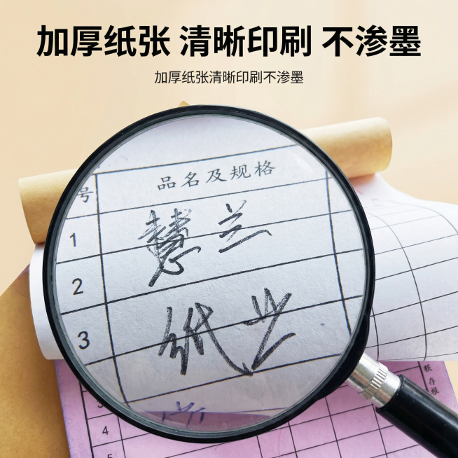 基于「图片1」，生成一套主图（5张），商品为销货单定制，商品核心卖点是免费设计，加急定稿，5本起订，专业定制，厂家直销， 支持定制，氛围/风格是爆款图片，适配拼多多平台，主图比例为1:1预览效果