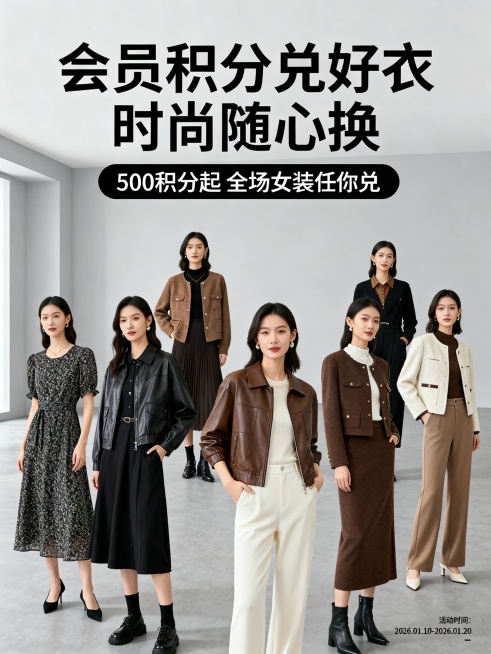 会员积分兑换服装的入口预览效果