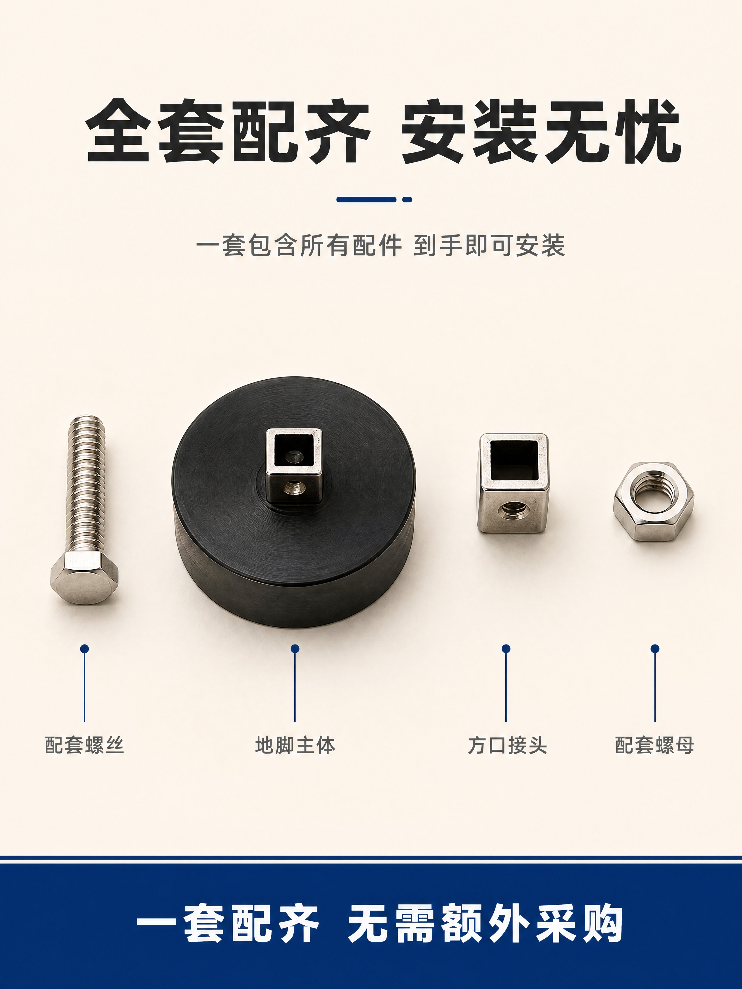 [商品] 使用【图3】配件套装图；保留地脚主体、方口接头、配套… - 图片创意预览
