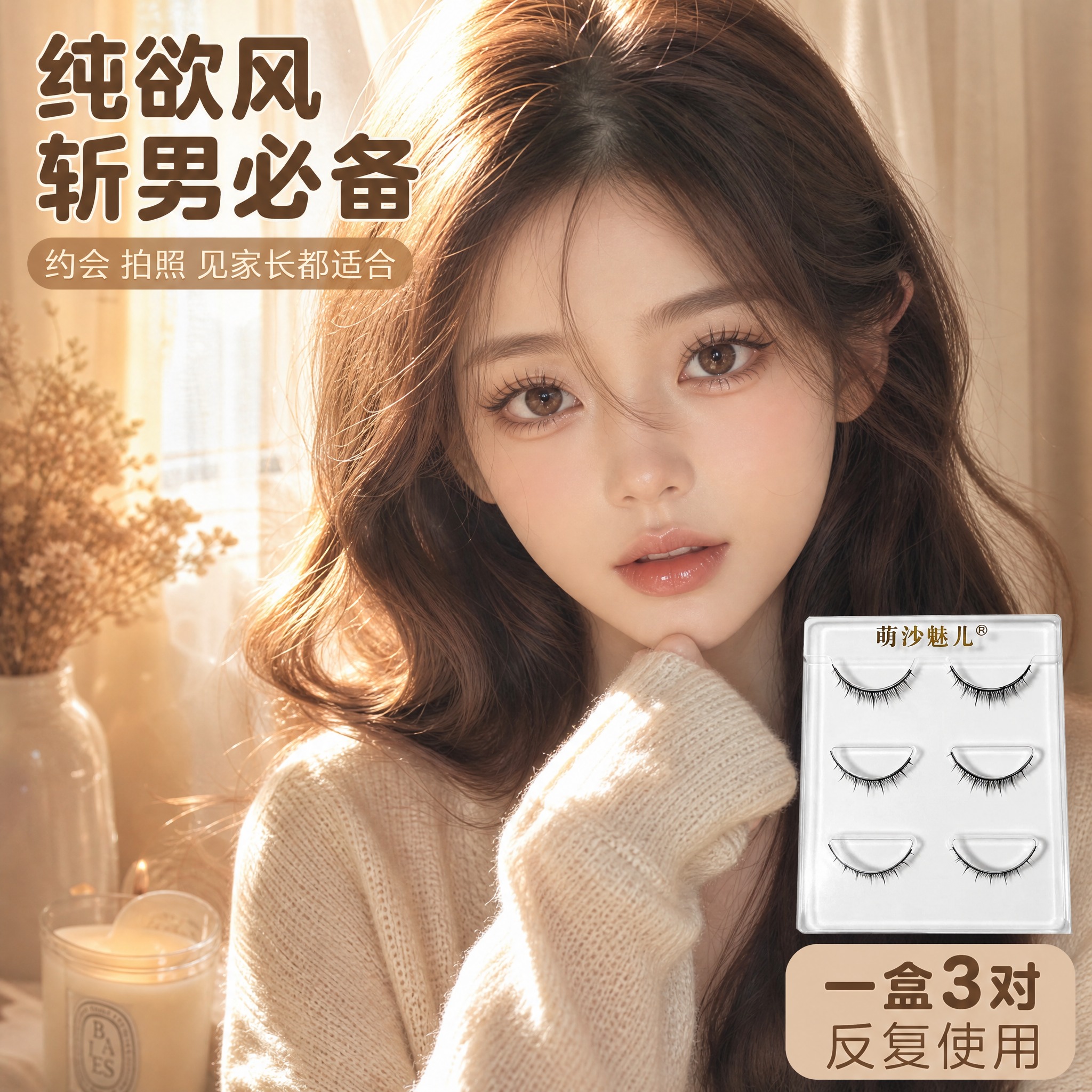 [主图-3] 纯欲风全脸妆效 约会场景 氛围感展示 [统一基调… - 图片创意预览