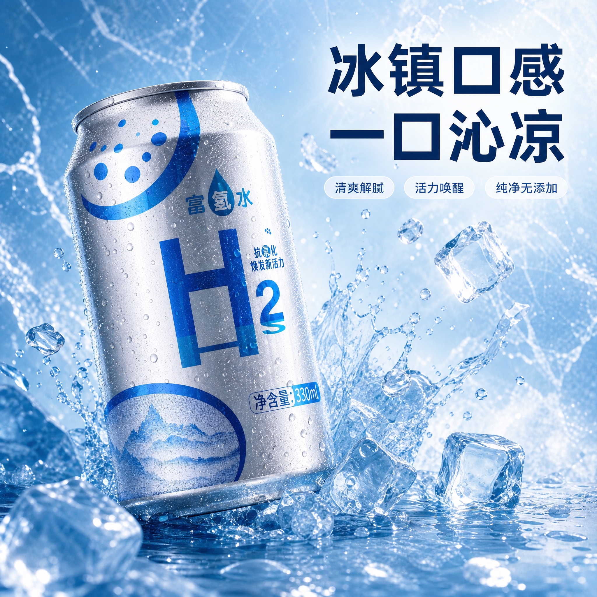 [主图-3] 冰感清爽主题 突出饮用口感与冰镇体验 刺激感官欲… - 图片创意预览