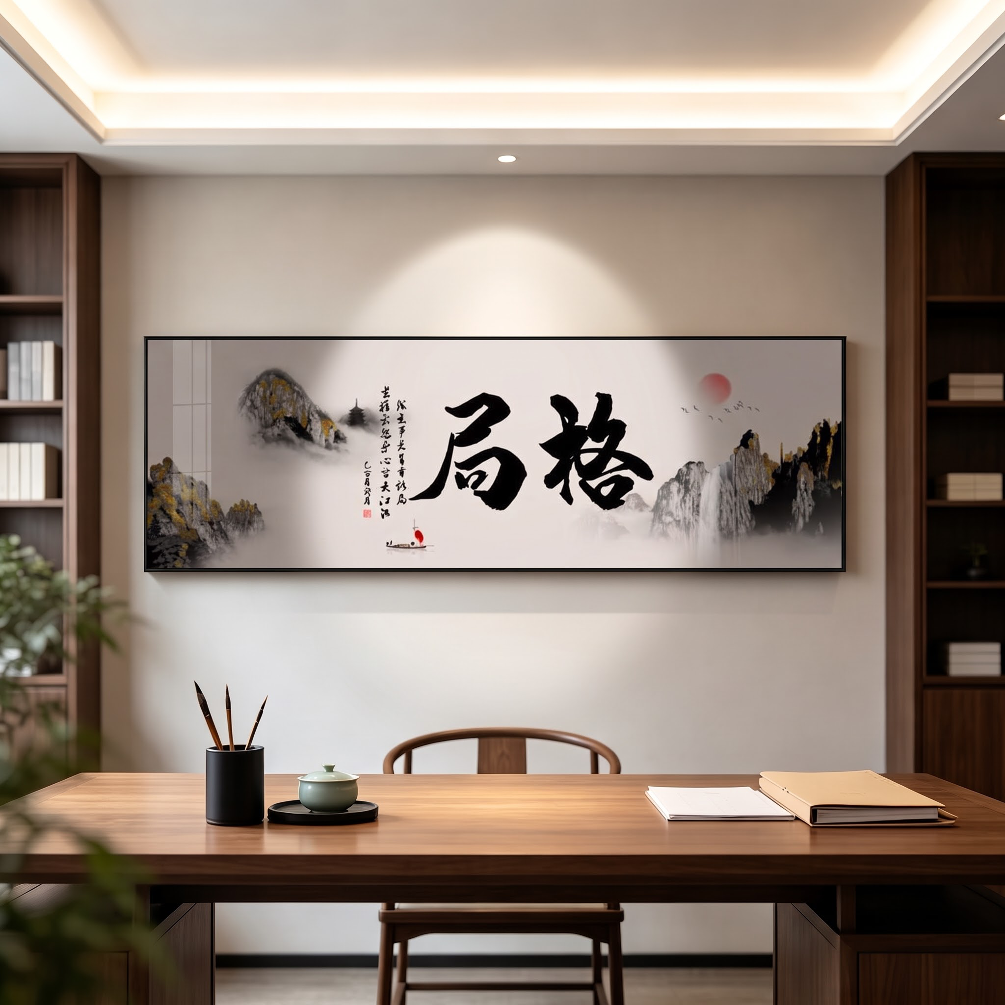 去掉水印，给装饰画加上符合射灯的光影 - 图片创意预览