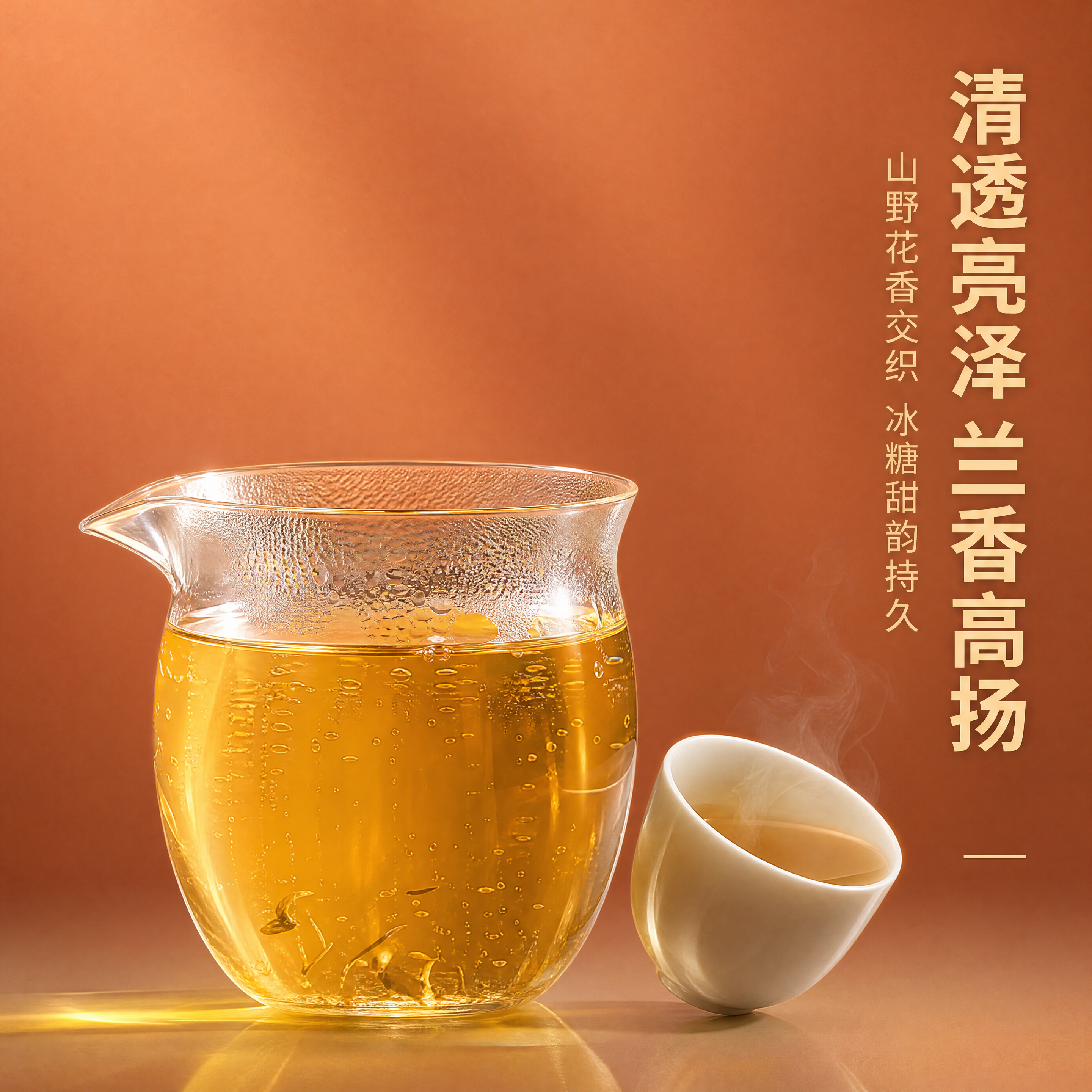 [主图-3] 茶汤质感主图，大雪山古树普洱茶汤展示。淘宝电商主… - 图片创意预览