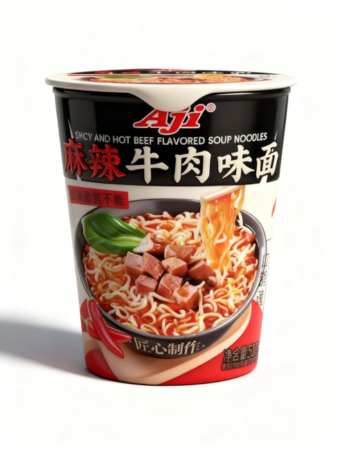主体方便面材质，保证与场景的融图效果，呈现真实的阴影。预览效果
