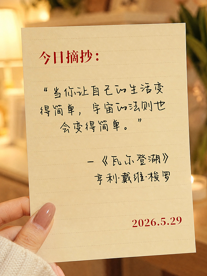 手写读书摘抄文案分享拟真实景小红书封面