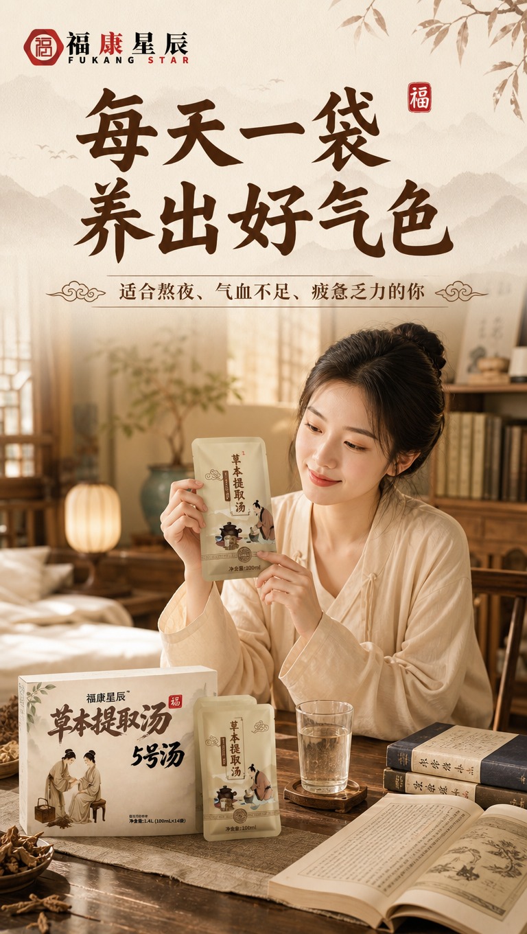 [商品] 使用【图1】福康星辰阿胶人参饮自立袋，保留包装结构、… - 图片创意预览