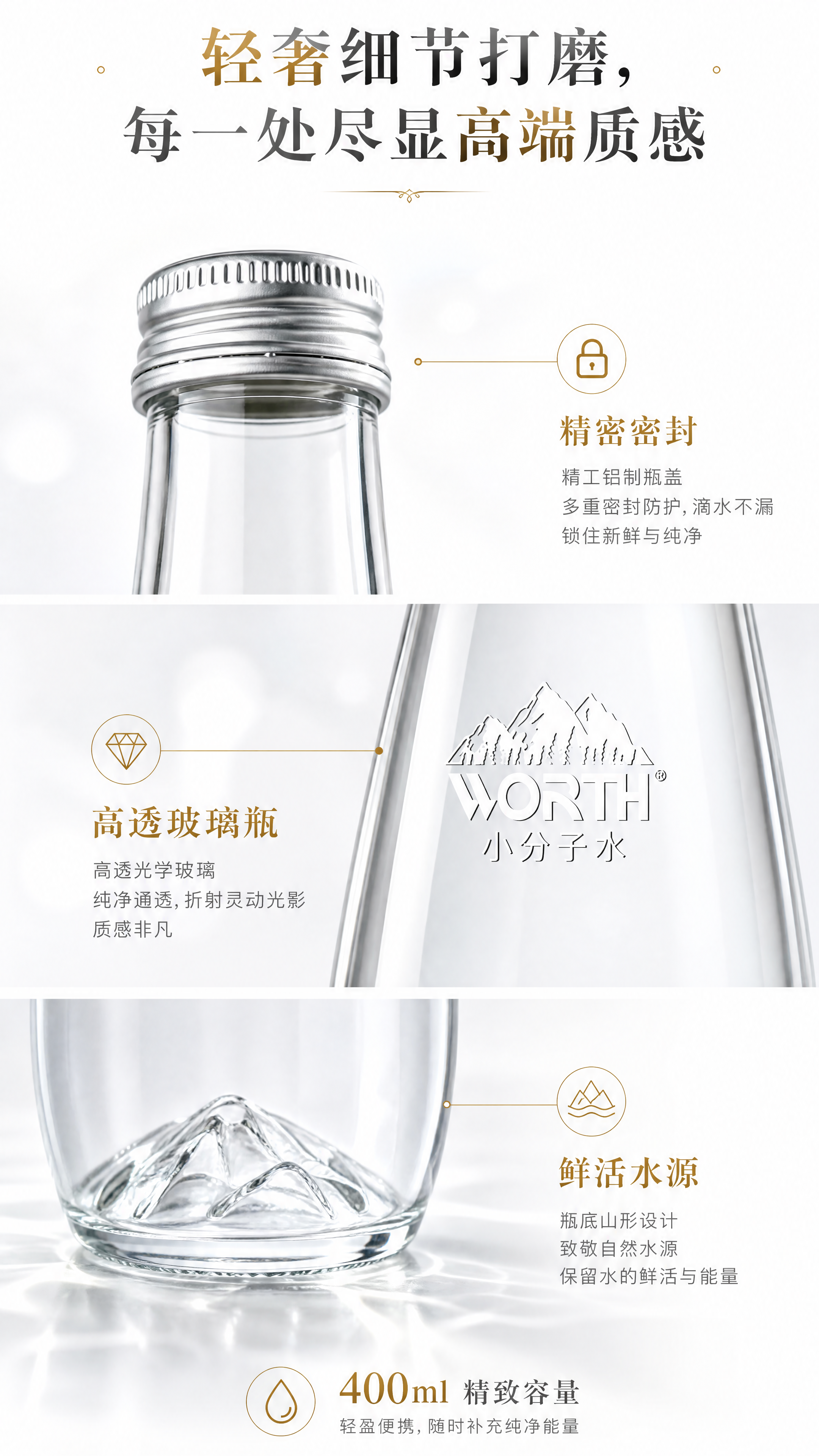 [商品] 使用【图1】沃思400ml玻璃瓶小分子水；保留玻璃瓶… - 图片创意预览