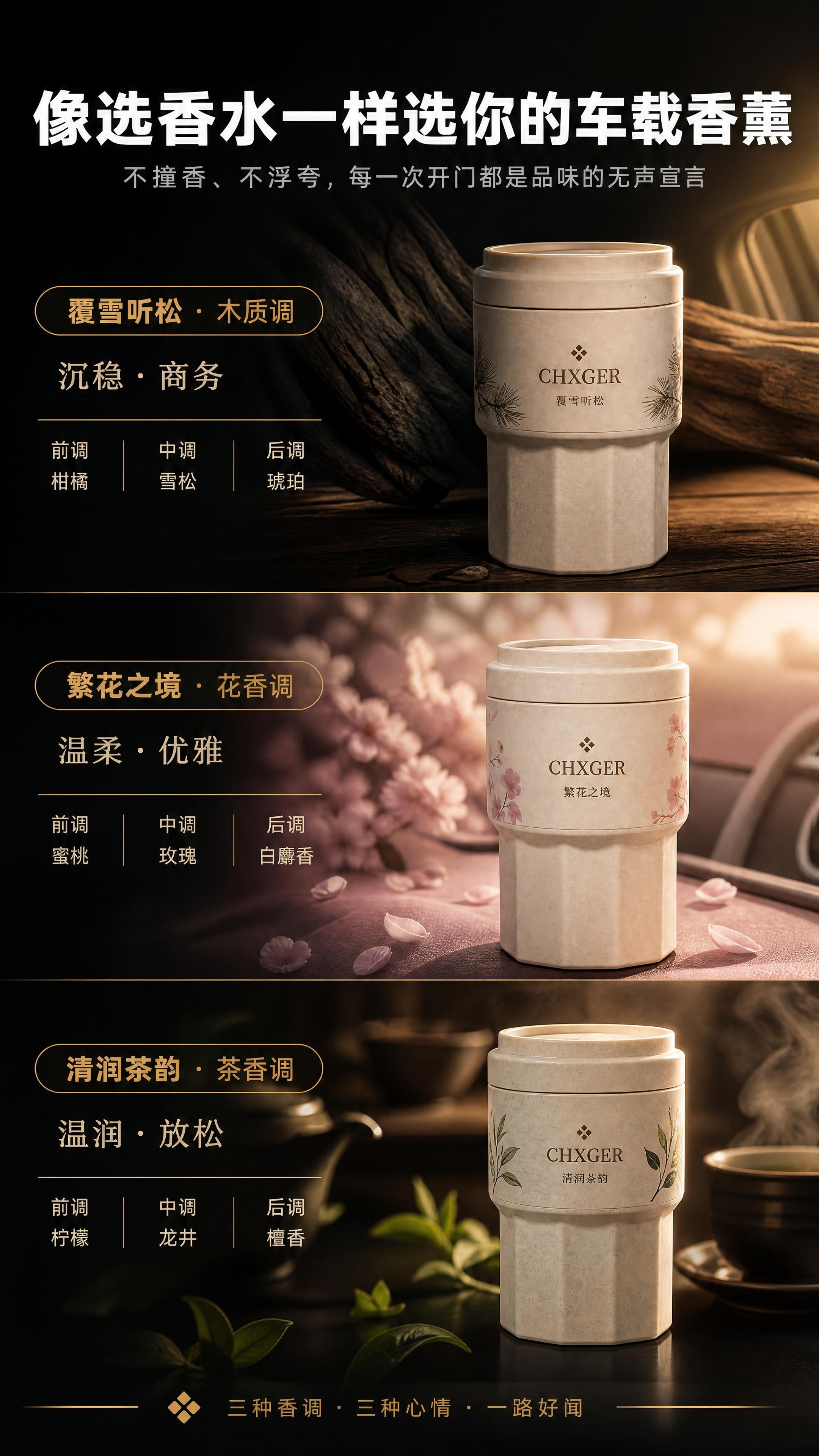 [商品] 使用【图1】繁花之境款与【图2】覆雪听松款作为两款香… - 图片创意预览