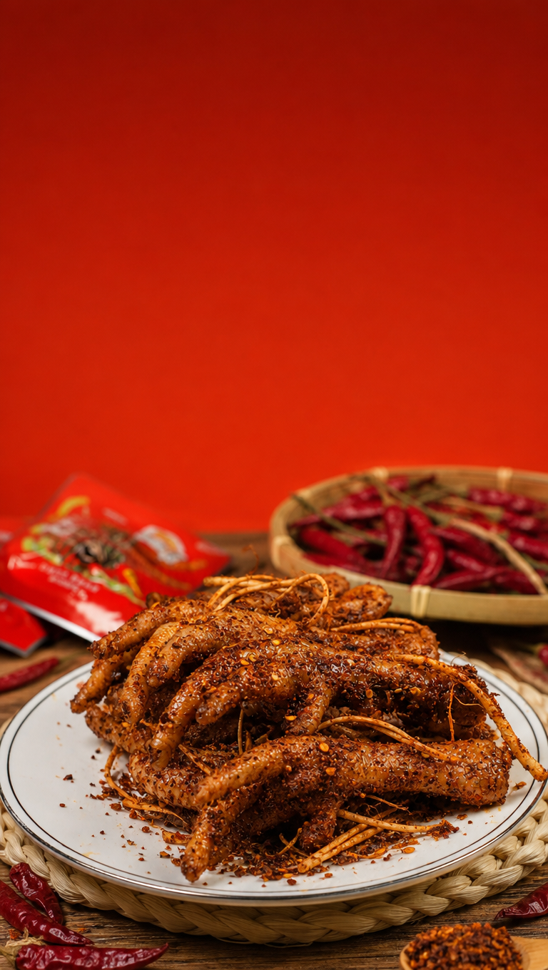 Wa style spicy chicken feet on… - 图片创意预览